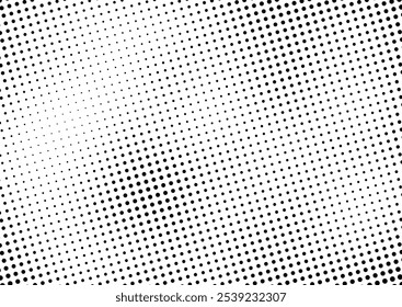 Plano de Fundo dos Pontos. Sobreposição de gradiente. Padrão de Fade. Textura monocromática. Ilustração vetorial