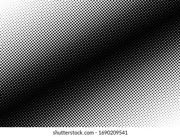 Dots Background. Gradient Overlay. Halftone Black and White Pattern. Distressed Fade Backdrop. Vector illustration