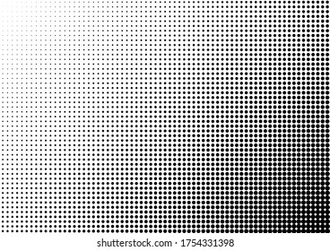 Dots Background. Gradient Vintage Overlay. Halftone Fade Texture. Monochrome Points Backdrop. Vector illustration