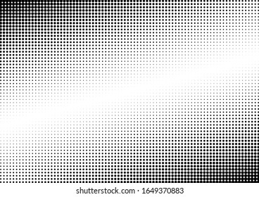 Fondo de puntos. Fondo grueso. Superposición monocromática en blanco y negro. Textura con problemas. Ilustración del vector