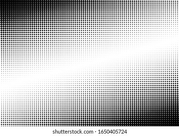 Dots Background. Grunge Backdrop. Black and White Texture. Halftone Abstract Pattern. Vector illustration