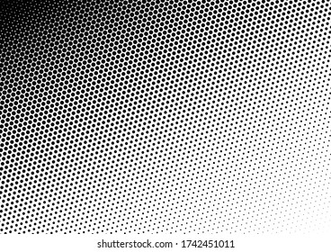 Fondo de puntos. Grunge Fade Texture. Resumen de fondo de semitono. Puntos Patrón blanco y negro. Ilustración del vector
