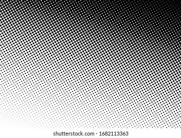 Dots Background. Grunge Modern Texture. Monochrome Fade Overlay. Pop-art Vintage Backdrop. Vector illustration