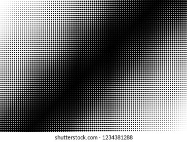 Dots Background. Grunge Texture. Points Monochrome Pattern. Fade Overlay. Vector illustration
