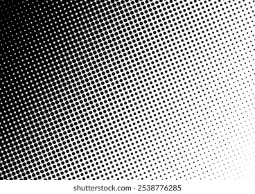 Fondo de puntos. Textura afligida de semitono. Patrón de Grunge. Fondo moderno monocromo. Ilustración vectorial