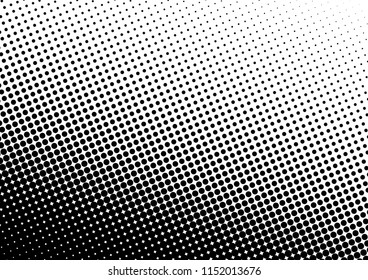 Dots Background. Halftone Monochrome Texture. Distressed Overlay. Black and White Backdrop. Vector illustration