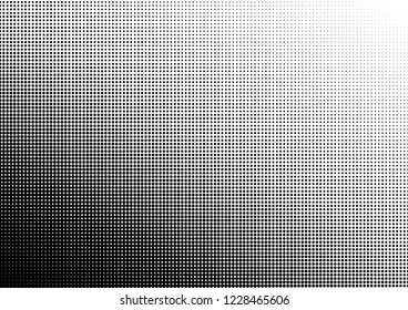 Dots Background. Halftone Vintage Overlay. Black and White Monochrome Backdrop. Distressed Texture. Vector illustration
