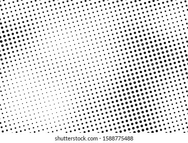 Dots Background. Modern Gradient Backdrop. Distressed Vintage Pattern. Black and White Pop-art Overlay. Vector illustration