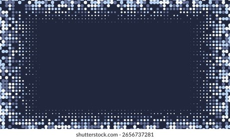 Plano de Fundo dos Pontos. Formas Modernas No Layout Tecnológico. Formas Lineares No Quadro Anual. Panfleto Abstrato. Textura de música minimalista. Pôster Geométrico de 1980. Plano de Fundo dos Pontos da Moda