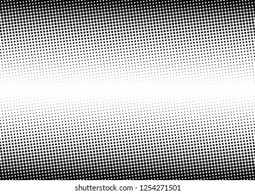 Dots Background. Modern Vintage Backdrop. Monochrome Texture. Gradient Grunge Pattern. Vector illustration