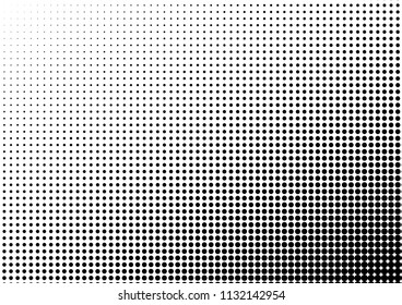 Dots Background. Monochrome Abstract Backdrop. Points Fade Overlay. Black and White Gradient Pattern. Vector illustration