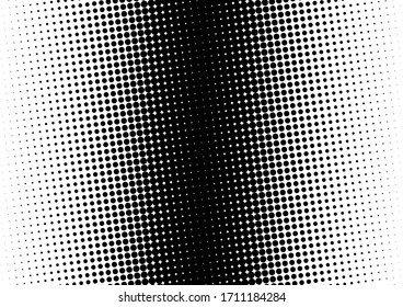 Dots Background. Monochrome Abstract Overlay. Black and White Vintage Texture. Gradient Distressed Pattern. Vector illustration