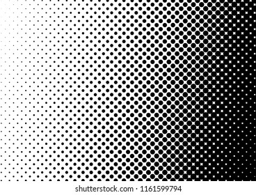 Dots Background. Monochrome Distressed Overlay. Black and White Gradient Backdrop. Fade Modern Pattern. Vector illustration
