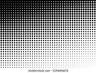 Dots Background. Monochrome Grunge Backdrop. Points Distressed Overlay. Halftone Texture. Vector illustration