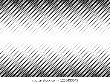Dots Background. Monochrome Pattern. Grunge Fade Texture. Black and White Backdrop. Vector illustration