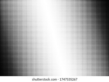 Dots Background. Monochrome Pop-art Backdrop. Black and White Overlay. Abstract Pattern. Vector illustration