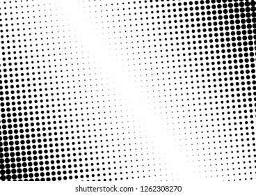 Dots Background. Points Distressed Texture. Grunge Gradient Pattern. Vintage Halftone Backdrop. Vector illustration