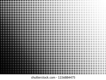 Dots Background. Points Gradient Texture. Grunge Modern Backdrop. Fade Monochrome Pattern. Vector illustration