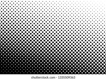 Dots Background. Points Halftone Pattern. Vintage Backdrop. Monochrome Abstract Texture. Vector illustration