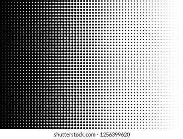 Dots Background. Points Texture. Black and White Backdrop. Modern Fade Pattern. Vector illustration