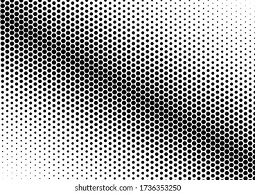 Dots Background. Pop-art Backdrop. Vintage Grunge Texture. Monochrome Black and White Overlay. Vector illustration