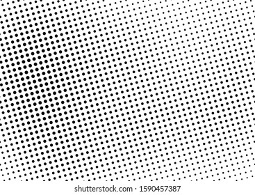 Dots Background. Pop-art Monochrome Pattern. Vintage Grunge Overlay. Halftone Backdrop. Vector illustration