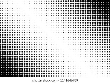 Dots Background. Pop-art Overlay. Distressed Fade Pattern. Black and White Modern Backdrop. Vector illustration
