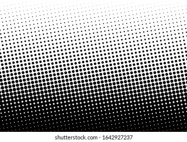 Dots Background. Vintage Abstract Backdrop. Monochrome Halftone Pattern. Black and White Distressed Texture. Vector illustration