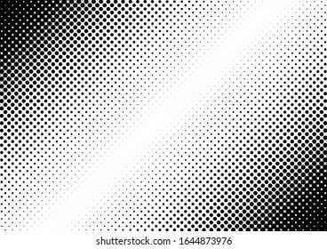 Dots Background. Vintage Backdrop. Monochrome Texture. Black and White Grunge Pattern. Vector illustration