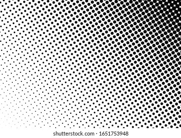 Dots Background. Vintage Grunge Overlay. Black and White Backdrop. Fade Pattern. Vector illustration