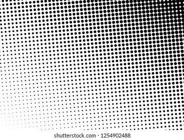 Dots Background. Vintage Halftone Backdrop. Gradient Monochrome Pattern. Fade Overlay. Vector illustration