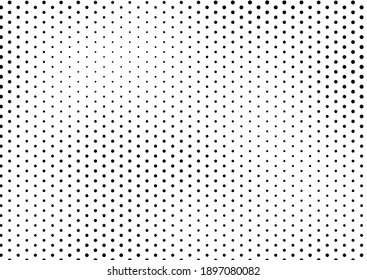 Dots Background. Vintage Monochrome Pattern. Distressed Backdrop. Pop-art Texture. Vector illustration