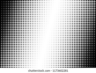 Dots Background. Vintage Overlay. Distressed Monochrome Texture. Gradient Pattern. Vector illustration