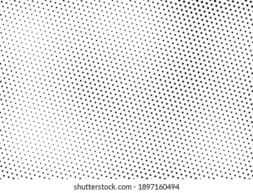 Dots Background. Vintage Pop-art Pattern. Black and White Texture. Fade Overlay. Vector illustration