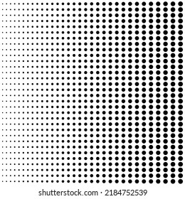 Puntos Fondo horizontal negro y blanco. Patrón monocromo. Ilustración del vector