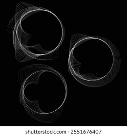 Dots in blob Form . Dotted rounded shape Vector Illustration .Lots of halftones form a ring . Design element . Various halftone dots forming round frame . Liquid blob shape.Abstract Geometric dot art 