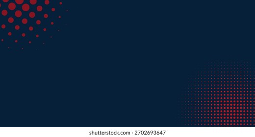Dots blue banner design vector, dynamic sporty horizontal background art