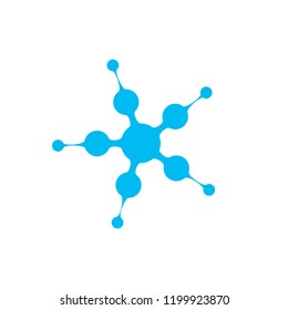 dots blue star simple logo vector