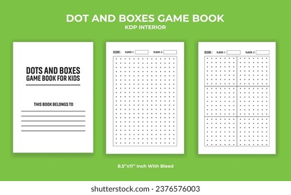 Dots And Boxes Game Book For Kids KDP Interior