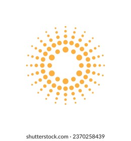 Dots Circle Sunlight Abstract icon vector