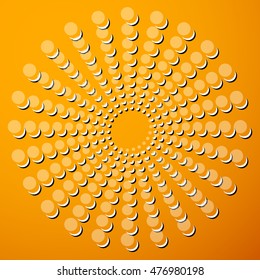Dots, circles circular motif, element. Vector illustration.