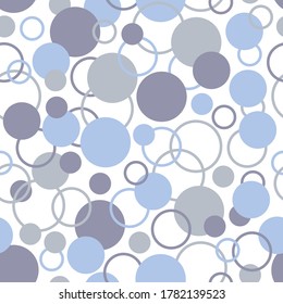 Dots and circles seamless pattern. Great for printing. Vector illustration.