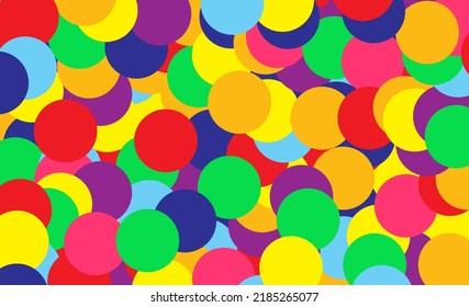 Dots circular abastract messy background template. Colorful Balloon graphic vector.