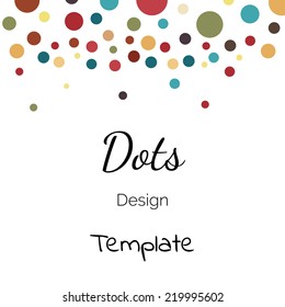 Dots color design template