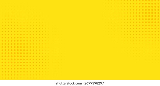 Pontos quadrinhos amarelo plano de fundo raster gradiente meio-tom, desenho de ilustração de vetor de ações