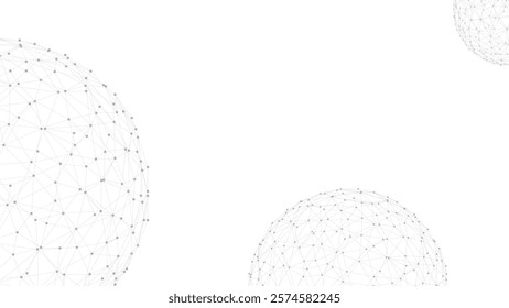 Dots connected by lines. Technology abstract background. Minimalist mesh backdrop. Abstract polygonal shape.