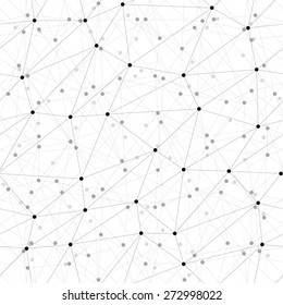 Dots with connections, triangles light background