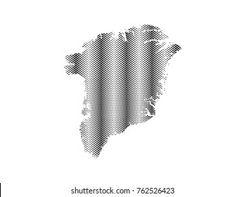 Dots Denmark map on white background.Abstract mash line and point scales on dark background with map of Japan. Wire frame mesh polygonal network line, design sphere, dot and structure. Vector.
