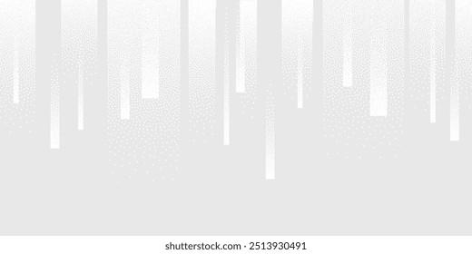 Fondo de Vector de luz gris de Tecnología digital de puntos. Inteligencia Artificial Concepto de código de datos Abstractas. Ilustración de fondo de grano de textura arenosa de lluvia blanca