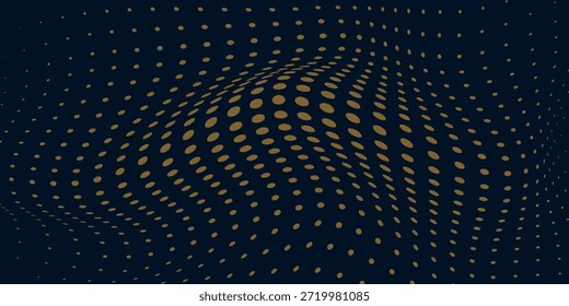 Dots digital wave of particles. Futuristic point wave. Technology background vector. Modern